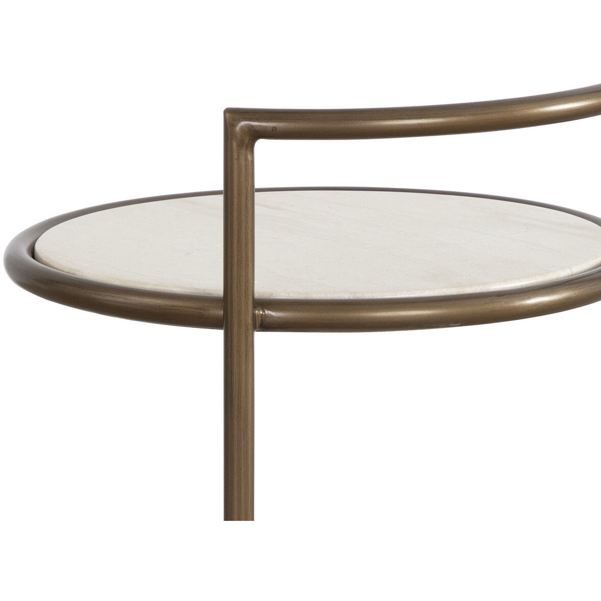 Parga 25 X 14 inch Rustic Bronze / Travertine Look Outdoor End Table